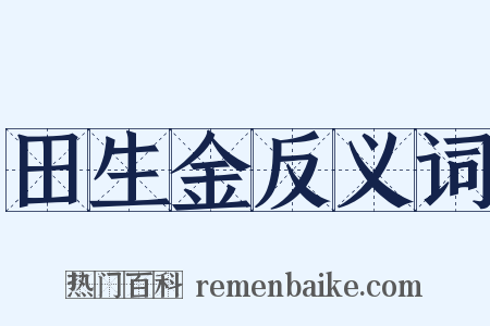 田生金反义词是什么意思的图片